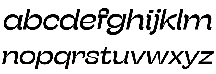 Stinger Wide Trial Italic Font LOWERCASE