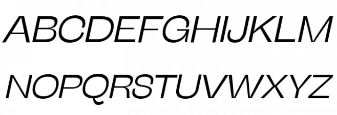 Stinger Wide Trial Light Italic Font Litere mari