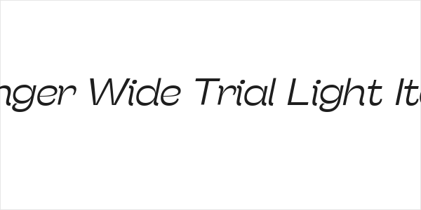 Stinger Wide Trial Light Italic Logo