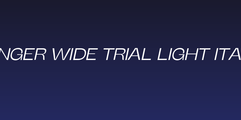Stinger Wide Trial Light Italic Social Header