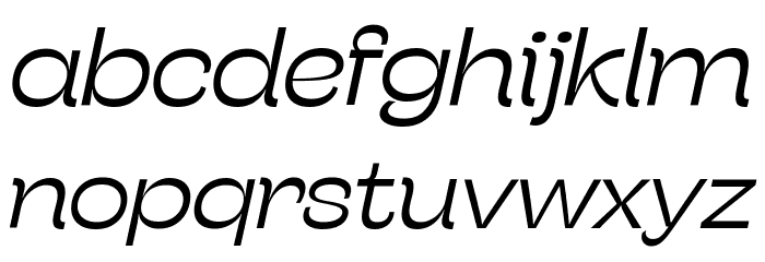 Stinger Wide Trial Light Italic Font LOWERCASE