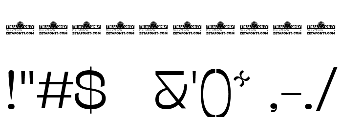 Stinger Wide Trial Light Font OTHER CHARS