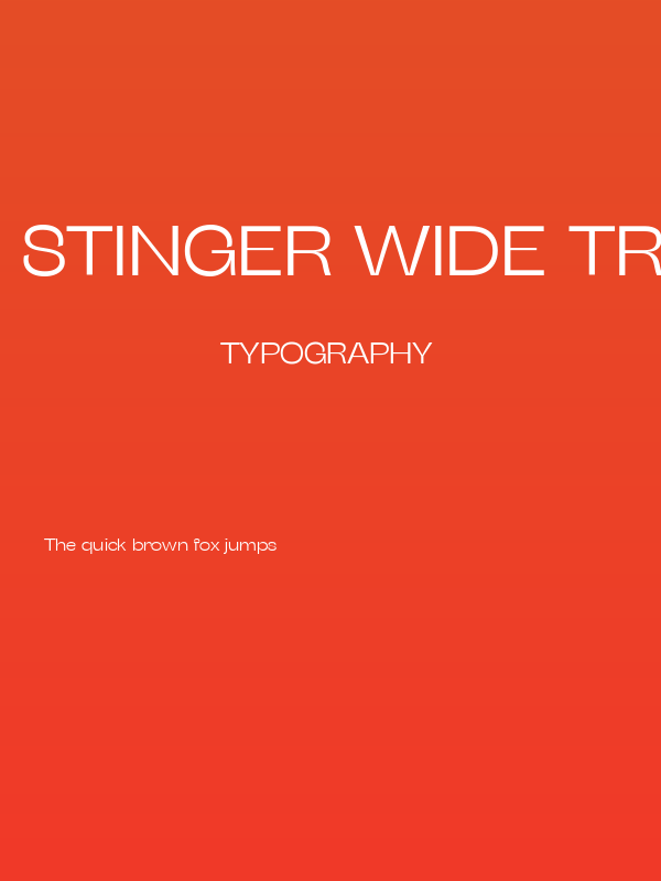Stinger Wide Trial Light Poster