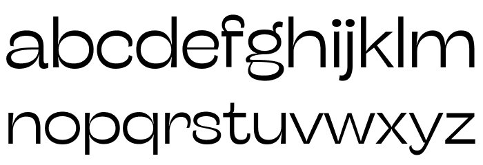 Stinger Wide Trial Light Font LOWERCASE