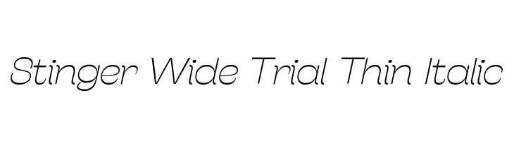 Stinger Wide Trial Thin Italic  免费字体下载