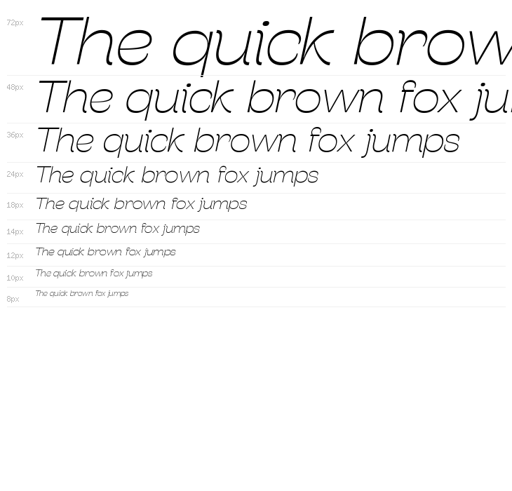 Stinger Wide Trial Thin Italic Waterfall