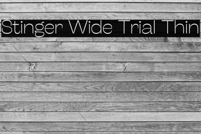 Stinger Wide Trial Thin Font examples