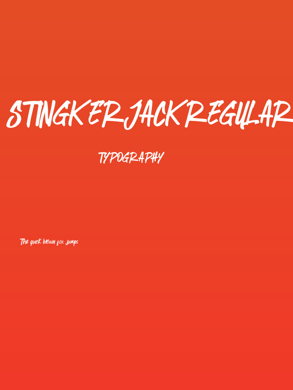 StingkerJackRegular Poster