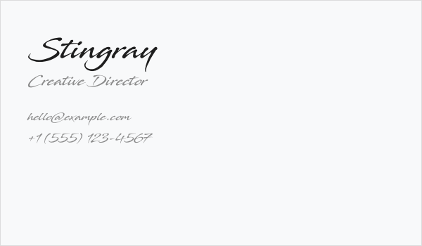 Stingray Business Card