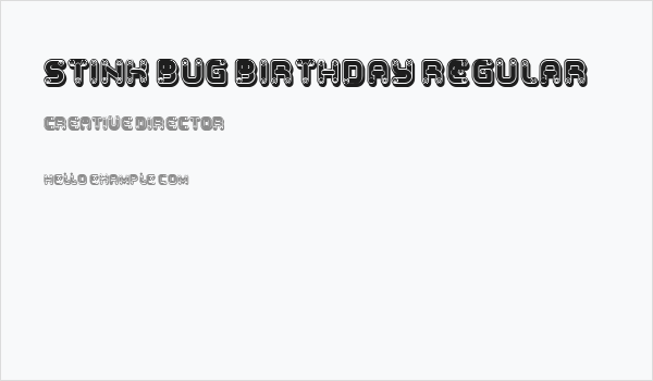 Stink Bug Birthday Regular Business Card