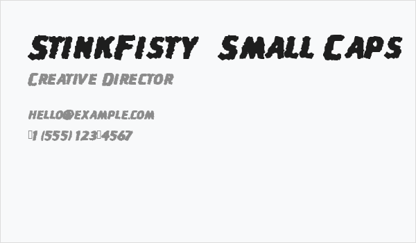 StinkFisty  Small Caps Business Card
