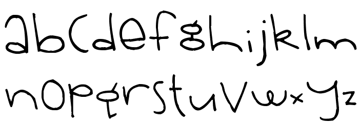 Stinkerella & Stinkzilla Font LOWERCASE