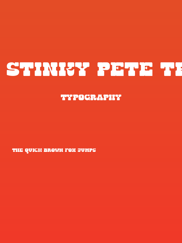 Stinky Pete Trial Poster
