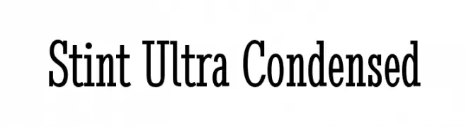 Stint Ultra Condensed  Fuentes Gratis Descargar