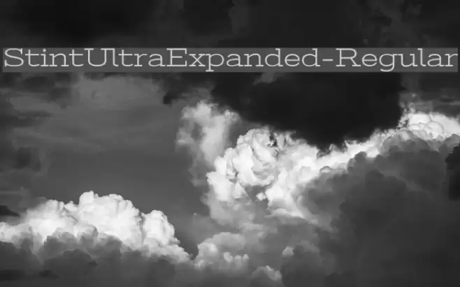 StintUltraExpanded-Regular Шрифта examples