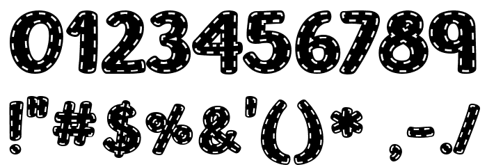 Stitch Party Font OTHER CHARS