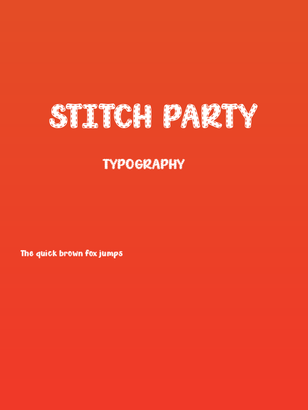 Stitch Party Poster