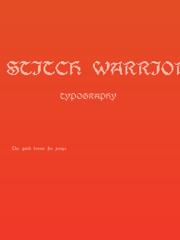 Stitch Warrior Poster