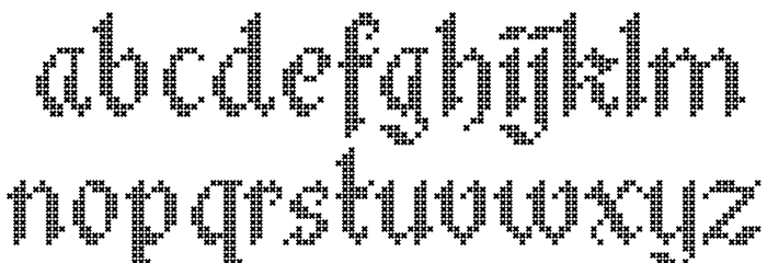 Stitch Warrior Font LOWERCASE