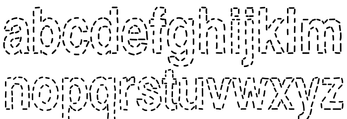 Stitchen-Regular Font LOWERCASE