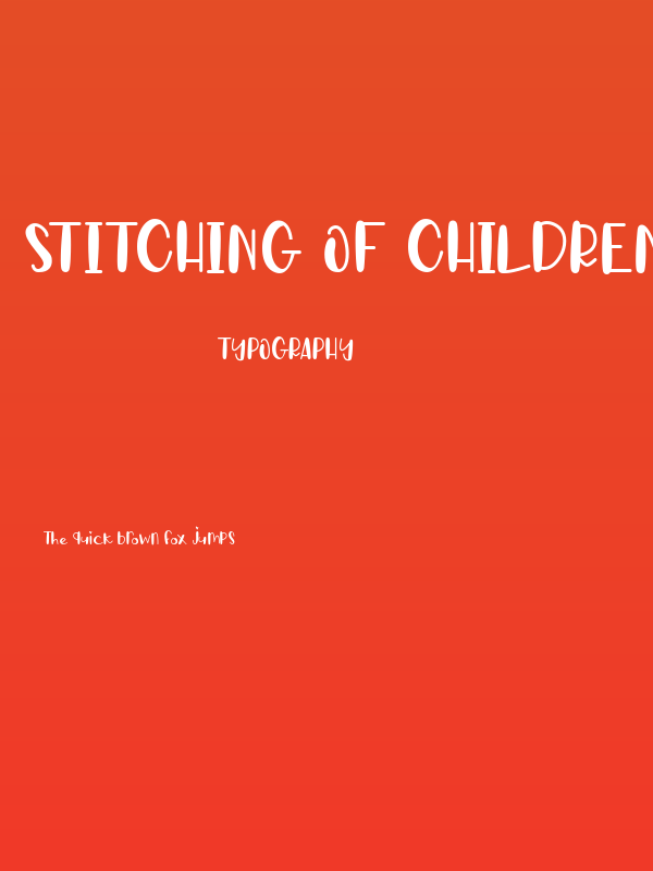 Stitching of Children Poster