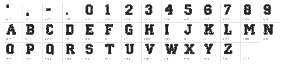 Stitch'n School Character Map