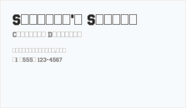 Stitch'n School Business Card