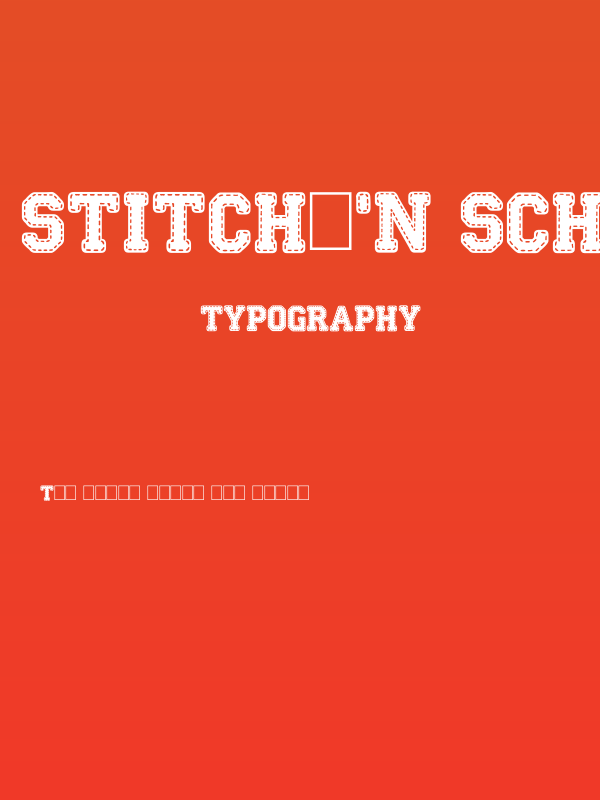 Stitch'n School Poster