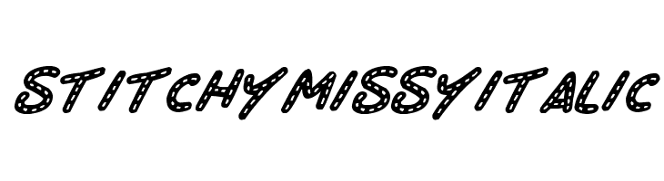 Stitchy Missy Italic  font caratteri gratis
