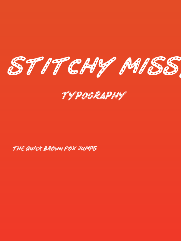 Stitchy Missy Italic Poster