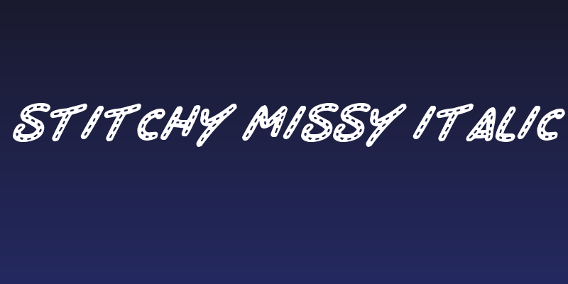 Stitchy Missy Italic Social Header