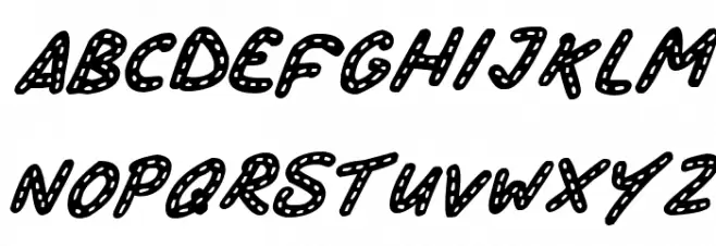 Stitchy Missy Italic خط أحرف صغيرة