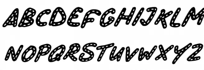 Stitchy Missy Italic Шрифта ВЕРХНИЙ