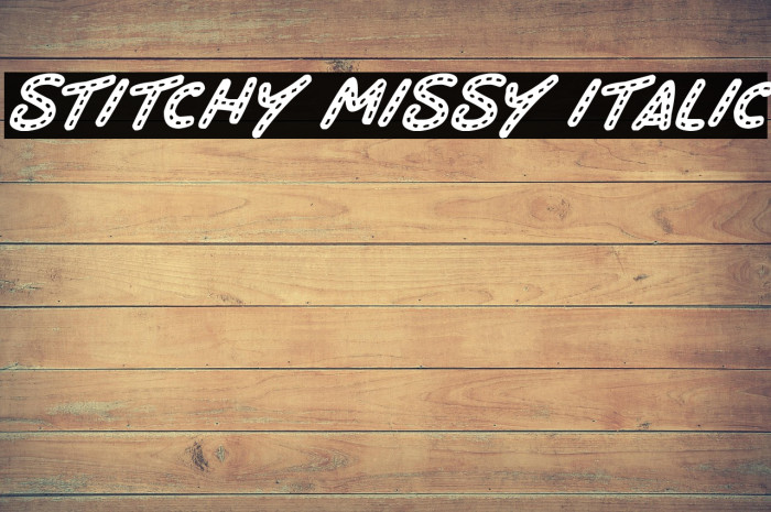 Stitchy Missy Italic Example 1