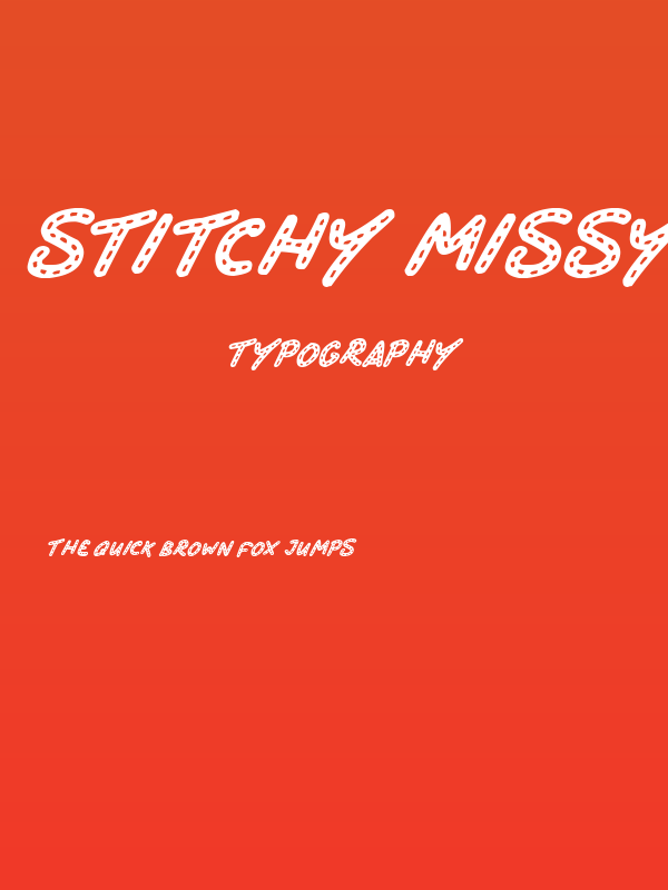 Stitchy Missy Italic Poster