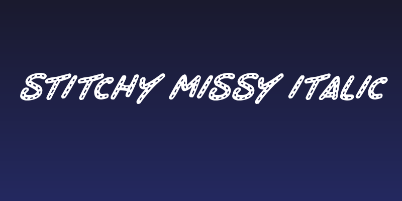 Stitchy Missy Italic Social Header