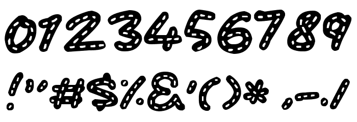 Stitchy Missy フォント その他の文字
