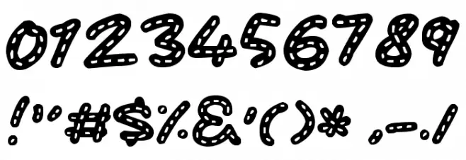 Stitchy Missy Font OTHER CHARS