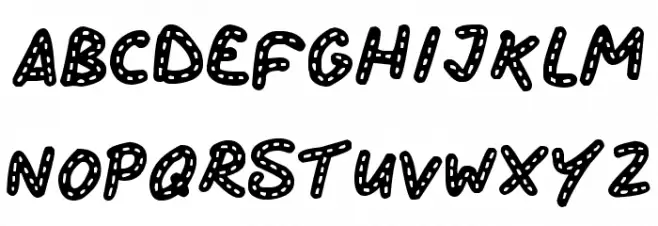 Stitchy Missy Font Litere mari
