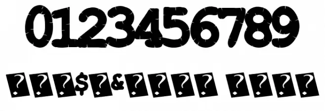 StitchyTimes Font OTHER CHARS