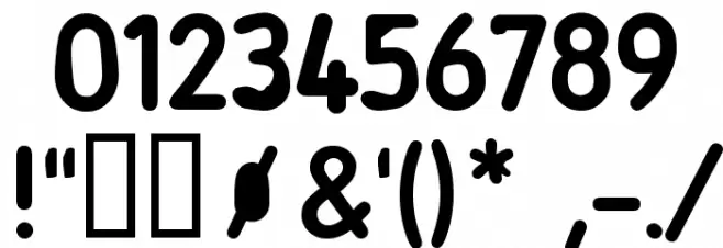 Stångkorv Font OTHER CHARS