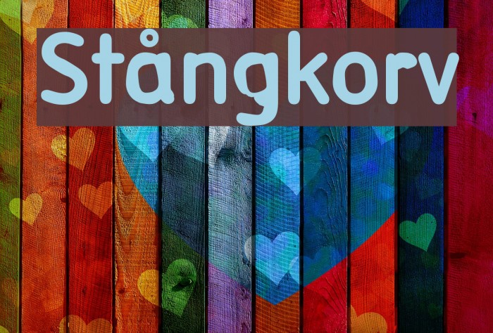 Stångkorv Font examples