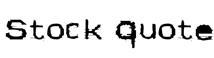 Stock Quote  Frei Schriftart Herunterladen