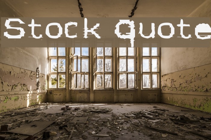 Stock Quote Schriftart examples