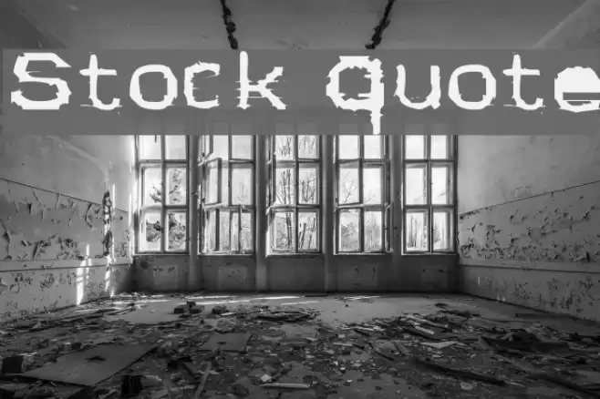 Stock Quote Schriftart examples