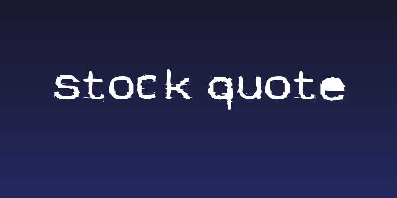 Stock Quote Social Header