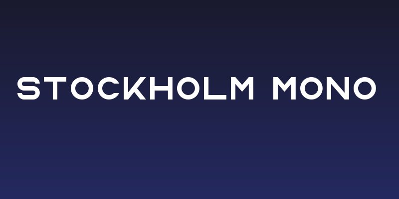 Stockholm Mono Social Header