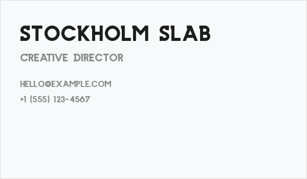 Stockholm Slab Business Card