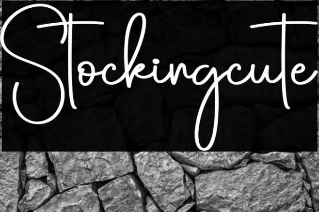 Stockingcute Schriftart examples