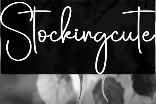 Stockingcute Schriftart examples